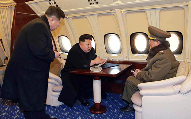 Lộ ảnh nhà lãnh đạo Kim Jong-un ngồi trên chuyên cơ siêu sang