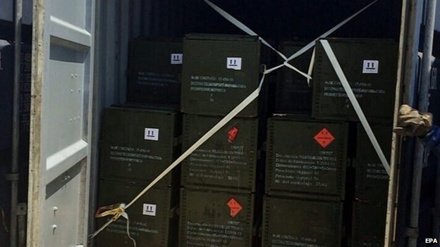 Colombia bắt giữ tàu chở vũ khí trái phép của Trung Quốc