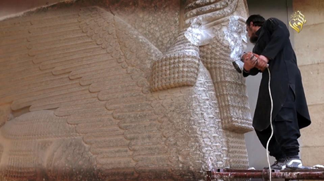 Thành phố cổ Iraq bị san phẳng bởi xe ủi của phiến quân IS