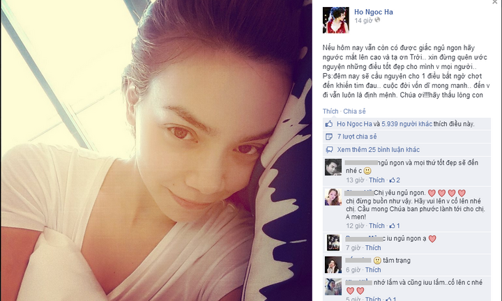 Hồ Ngọc Hà buồn khi nghĩ về cuộc đời