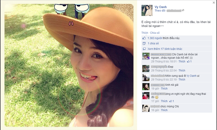 Vy Oanh “lấp lửng” chuyện mang thai