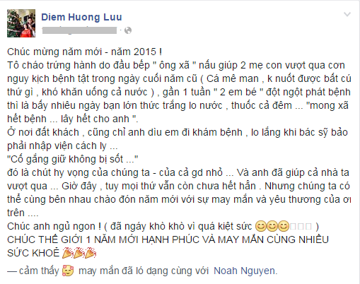 Hoa hậu Diễm Hương bị ốm nặng trước ngày sinh con