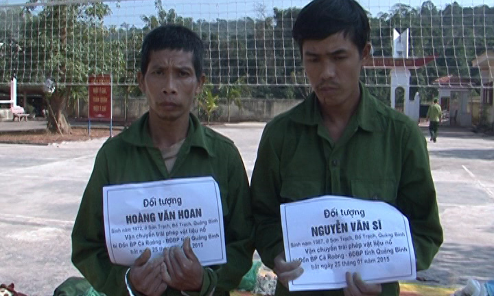 Bắt quả tang 2 đối tượng vận chuyển 670kg thuốc nổ