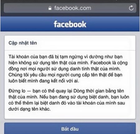 Người dùng Facebook tiếp tục bị “ép” dùng tên thật