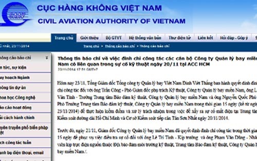 Đình chỉ công tác Phó giám đốc và 4 cán bộ Quản lý bay miền Nam