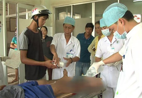 Thùng phuy phế liệu bất ngờ phát nổ, một người phải đi cấp cứu