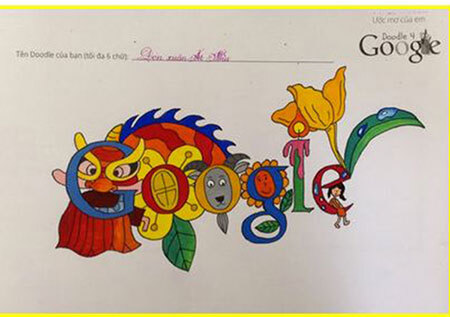 Chủ nhân bức tranh đăng trang chủ Google ngày 1/6 là cậu bé 8 tuổi