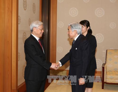 Tổng Bí thư Nguyễn Phú Trọng hội kiến Nhật Hoàng Akihito