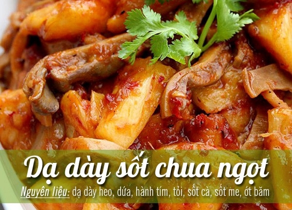 Dạ dày sốt chua ngọt giòn thơm đưa cơm