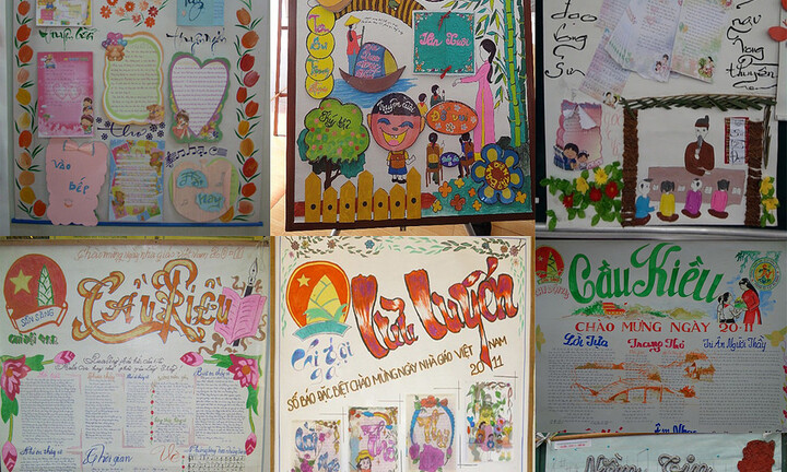 Mẫu báo tường 20/11 đơn giản mà đẹp