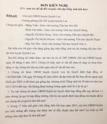 Chính quyền huyện lên tiếng vụ hơn 40 GV hợp đồng huyện do trường trả công