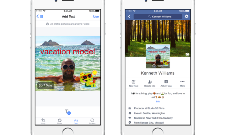 Facebook có tính năng cho phép dùng video làm hình đại diện