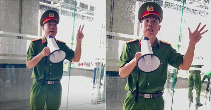 Anh công an hướng dẫn phòng cháy chữa cháy hài hước, gây bão mạng xã hội