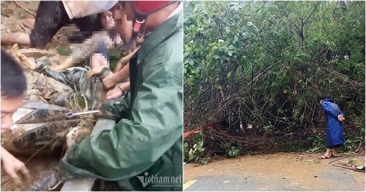 Giải cứu 2 nữ giáo viên bị đất đá sạt lở vùi lấp trên đường đi dạy học về