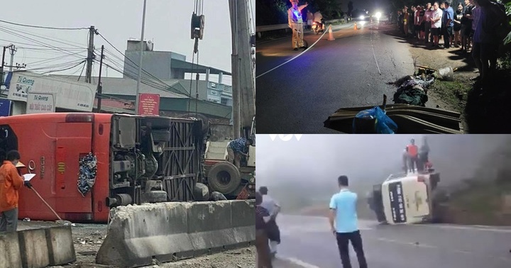Tin tức tai nạn giao thông mới nhất ngày 30/10: Tránh xe đi ngược chiều, xe khách lật nhào trên Quốc lộ 6