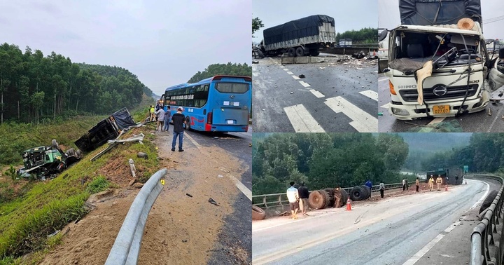 Tin tức tai nạn giao thông mới nhất ngày 3/11: Lật xe đầu kéo, văng bánh trên cao tốc Nội Bài – Lào Cai
