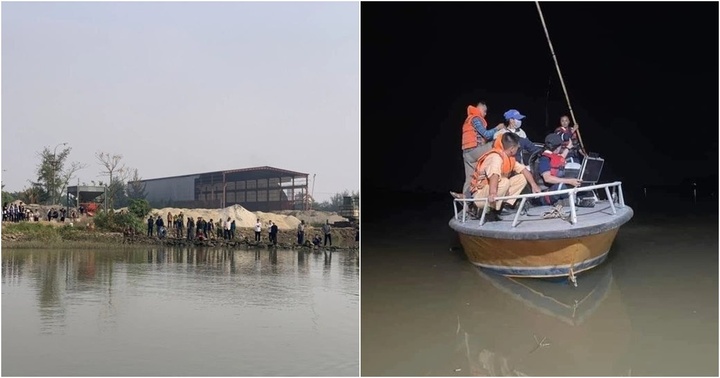 Nam Định: 2 học sinh trượt chân ngã xuống sông mất tích