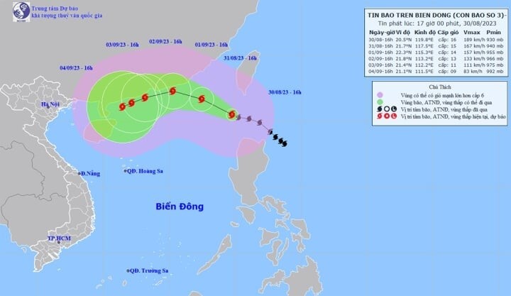 Biển Đông đón cơn bão Saola- cơn bão số 3 trong năm, sóng cao đến 10m