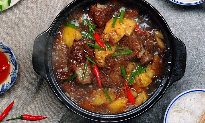 Công thức làm món sườn non kho dứa thơm ngon quên lối về