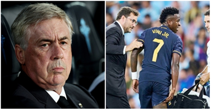 Mất Vinicius Junior trong 8 trận do chấn thương, bài toán khó giải của HLV Carlo Ancelotti 