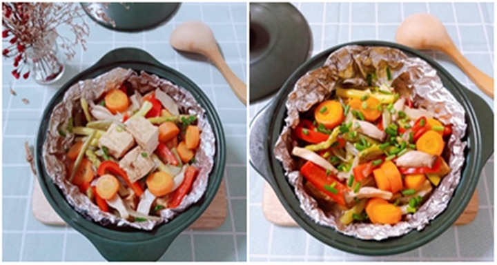Công thức làm đậu hũ nướng giấy bạc ăn với cơm trắng là ngon hết ý