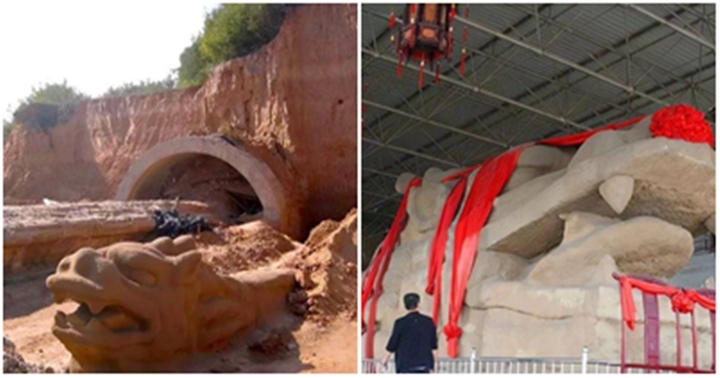 Đang xúc cát để sửa nhà, người nông dân bất ngờ đào trúng một vật thể lạ