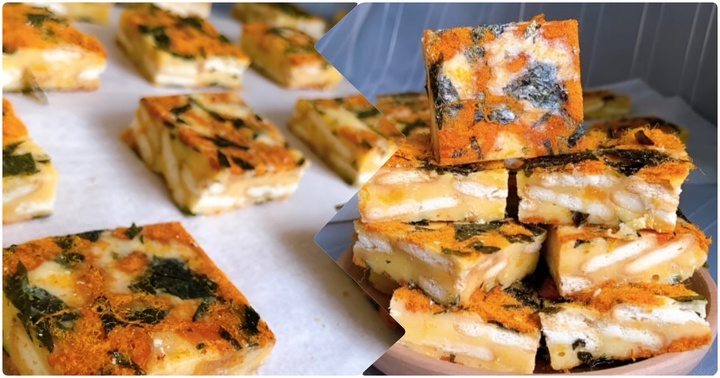Cách làm bánh bông tuyết chà bông trứng muối khiến các con mê mẩn