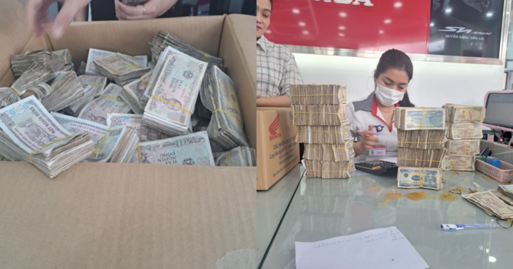 Người đàn ông vác 11kg tiền đi mua xe máy tặng vợ, hé lộ bí kíp tích