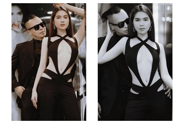 Ngọc Trinh diện áo cắt khoét tơi tả 