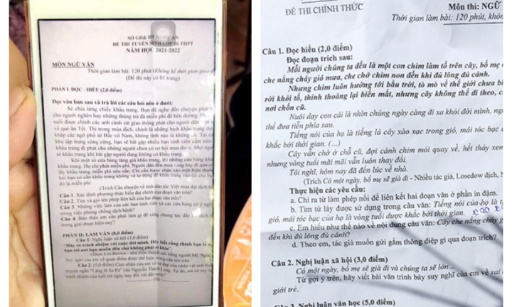 Thực hư thông tin đề thi Ngữ văn vào lớp 10 ở Nghệ An bị rò rỉ