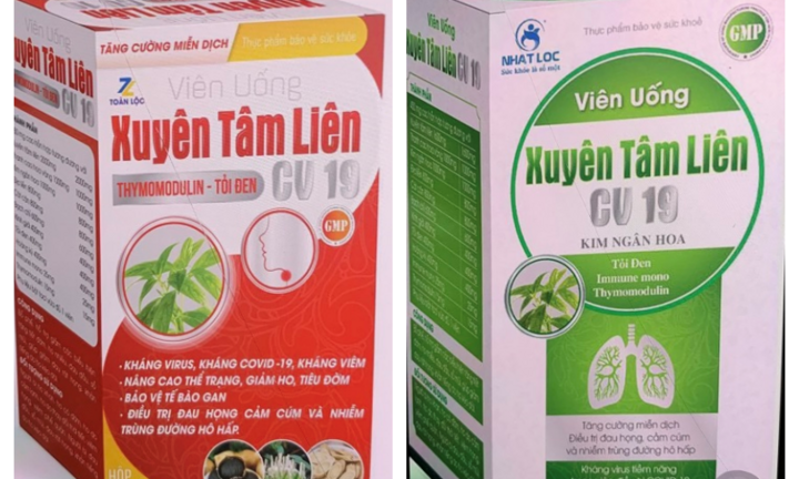 Cảnh báo: 2 sản phẩm Xuyên Tâm Liên 