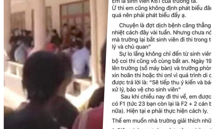 Xôn xao thông tin tổ chức hàng trăm học sinh thi giữa đại dịch, ĐH Vinh nói gì?