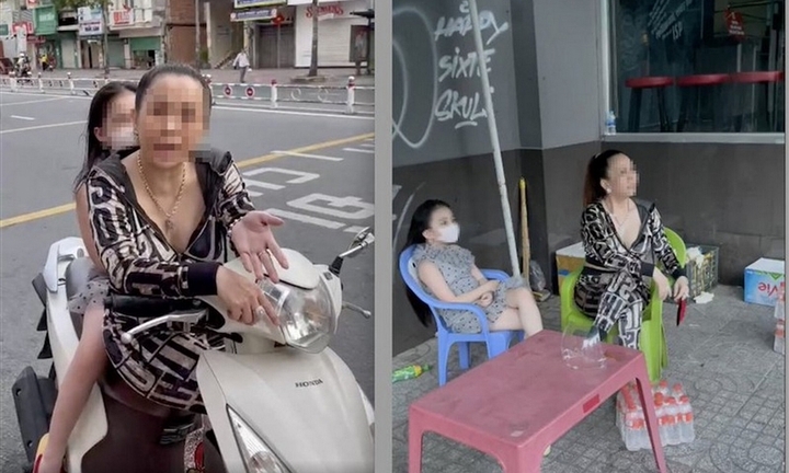 Người phụ nữ không đeo khẩu trang vì