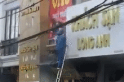 Nhân viên điện lực cứu 2 bé gái trong vụ cháy cửa hàng gas: 