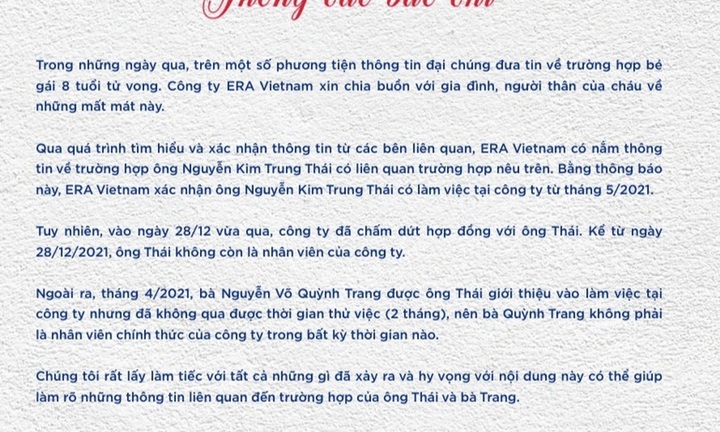 Vụ bé gái 8 tuổi bị