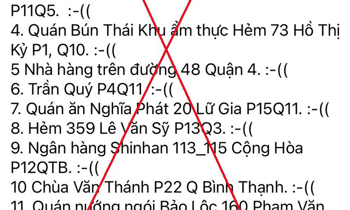 Sở Y tế TP.HCM bác thông tin 