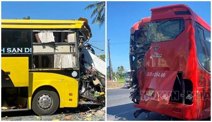 Ba xe khách tông liên hoàn trên Quốc lộ 1, hàng chục hành khách hoảng loạn