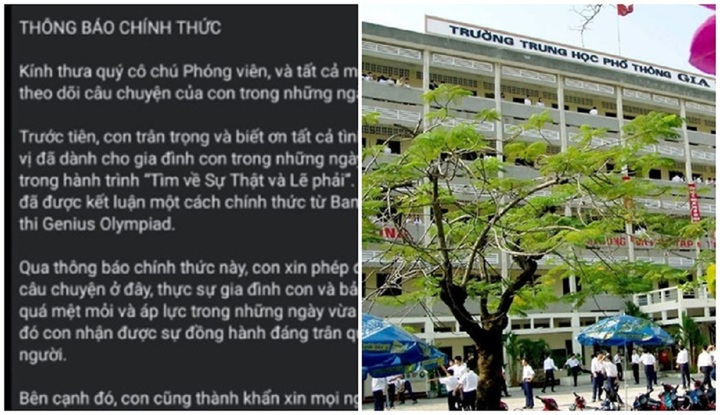 Vụ lùm xùm giải Genius Olympiad: Kỷ luật giáo viên, xem xét kiểm điểm hiệu trưởng