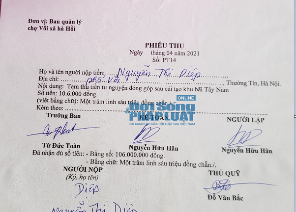 Nhiều tiểu thương “vỡ mộng” sau khi bị BQL chợ Vồi thu gần 1,5 tỷ đồng không có hóa đơn