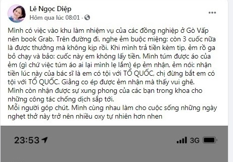 Xúc động chuyện anh tài xế không lấy tiền xe của bác sĩ vì nhận là “có tội với Tổ quốc”
