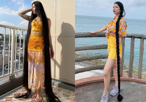 Trầm trồ trước mái tóc đen nhánh dài 2,1m của “công chúa tóc mây” 42 tuổi