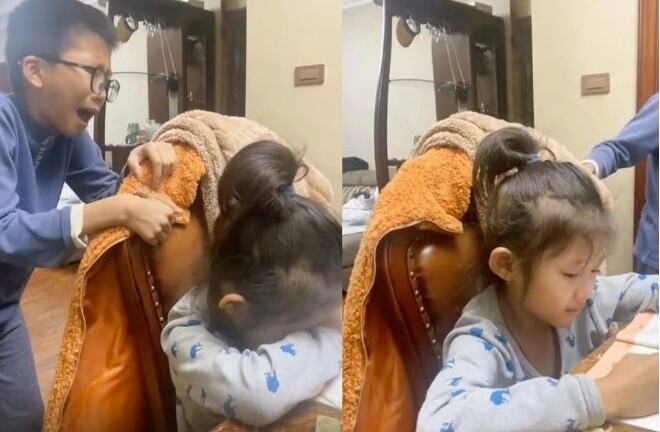 Anh trai xung phong dạy toán cho em gái và cái kết “đầy nước mắt”