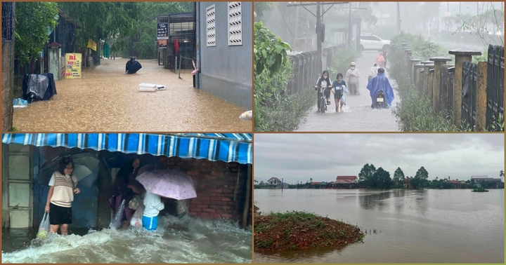 Mưa lớn khiến nhiều tuyến đường ở TP.Huế 