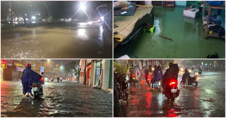 Thừa Thiên - Huế: Nước lũ lên nhanh tràn cả vào nhà, người dân tất bật kê cao đồ đạc, đi mua thức ăn dự trữ