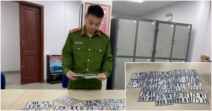 Hà Nội: Phát hiện hàng chục biển kiểm soát xe giả tại cửa hàng trên phố Trần Nhật Duật