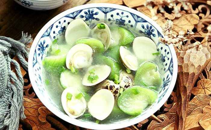 Canh mướp nấu ngao thanh mát cho ngày hè