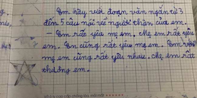 Cậu bé tiểu học làm văn về tình cảm mẹ con cực 