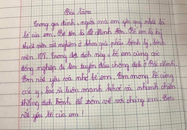 Bài văn miêu tả bố đang chống dịch ở tuyến đầu Bắc Ninh khiến cộng đồng mạng rưng rưng nước mắt