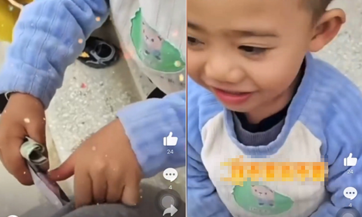 Bé trai dúi tiền vào tay giáo viên để cô mua kẹo ăn hết ốm khiến cộng đồng mạng 