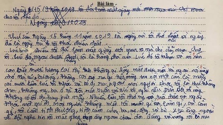 Nghẹn ngào trước bài văn kể về kỷ niệm đáng nhớ của học sinh lớp 6